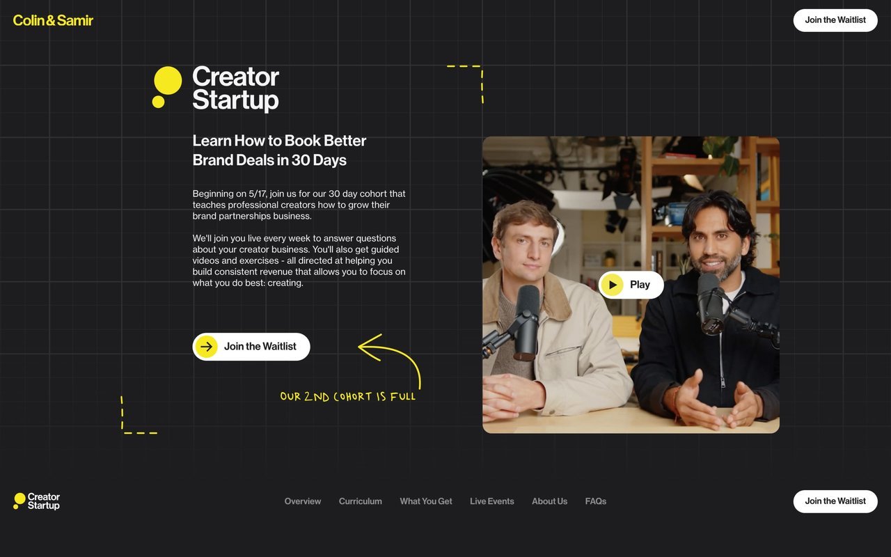 Creator Startup Cohort