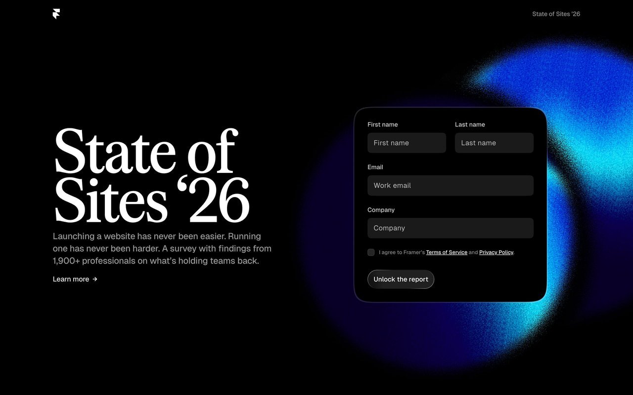 Framer: State of Sites 2026