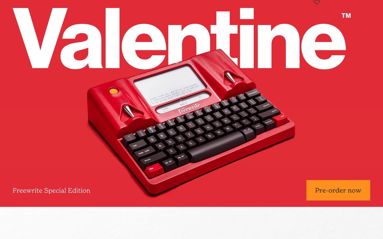 Freewrite Valentine