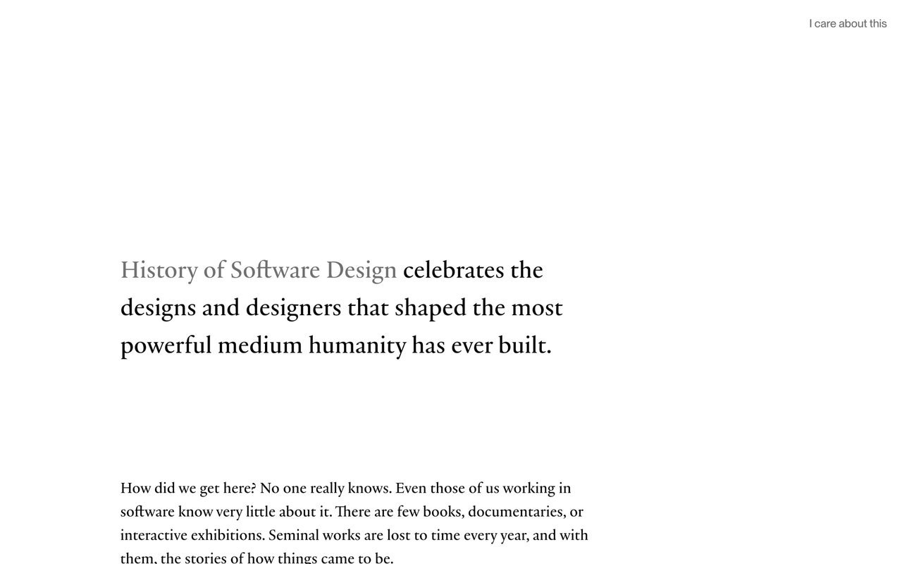 History of Software Design