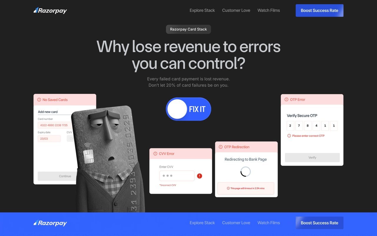 Razorpay Card Stack