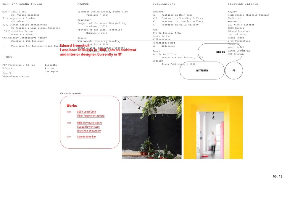 Sasha Yaguza–Designer