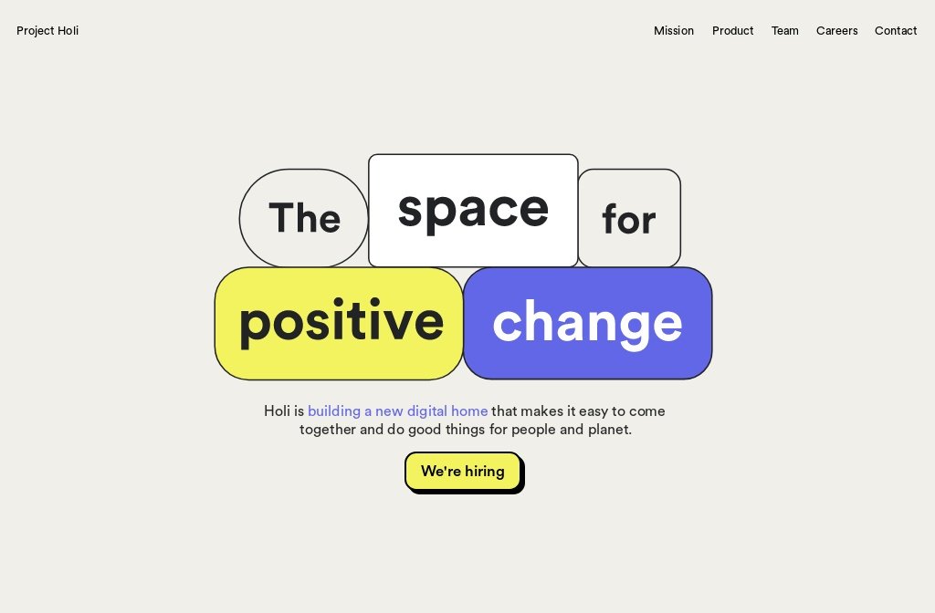 Project Holi - Home | Readymag
