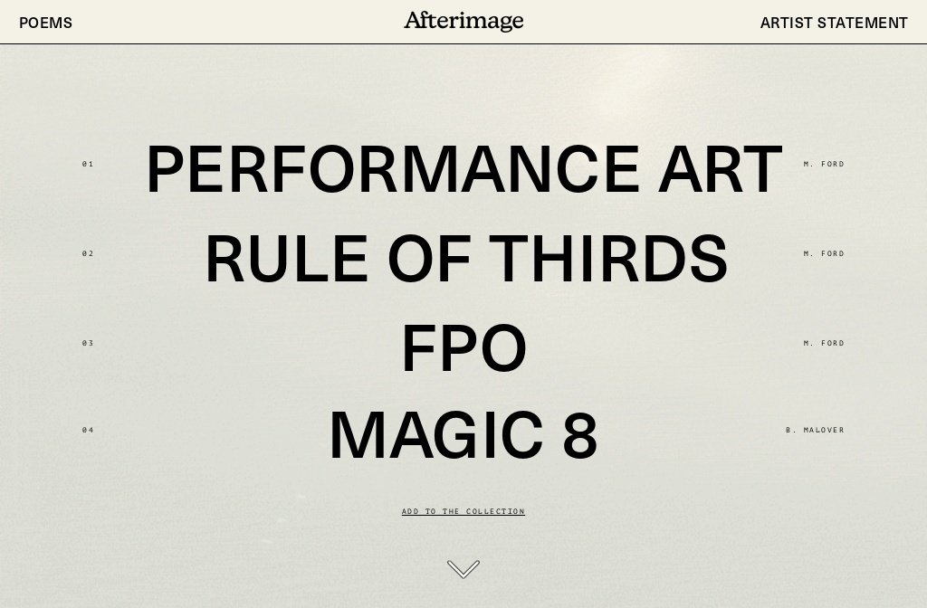 Afterimage | Readymag