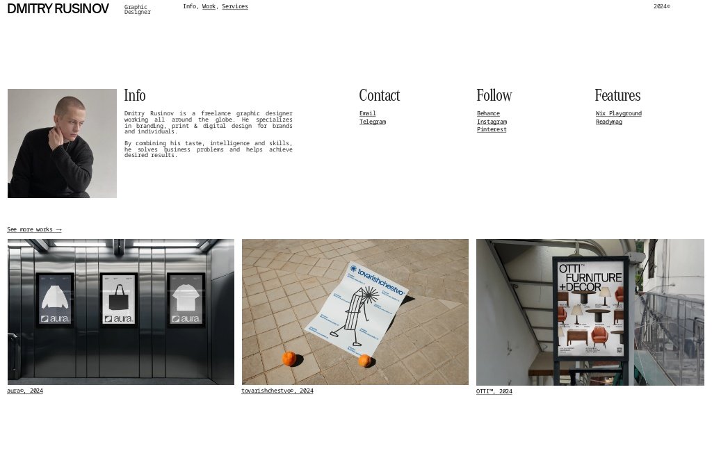 Dmitry Rusinov — Graphic  designer | Readymag