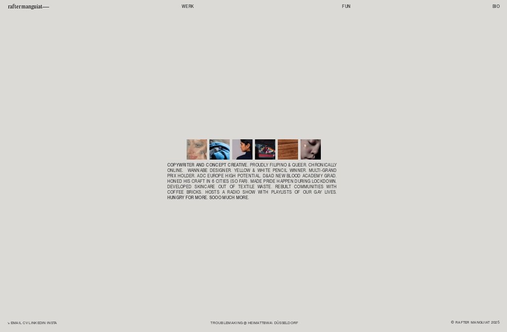 rafter manguiat — copywriter