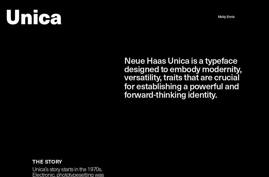 Neue Haas Unica | Readymag