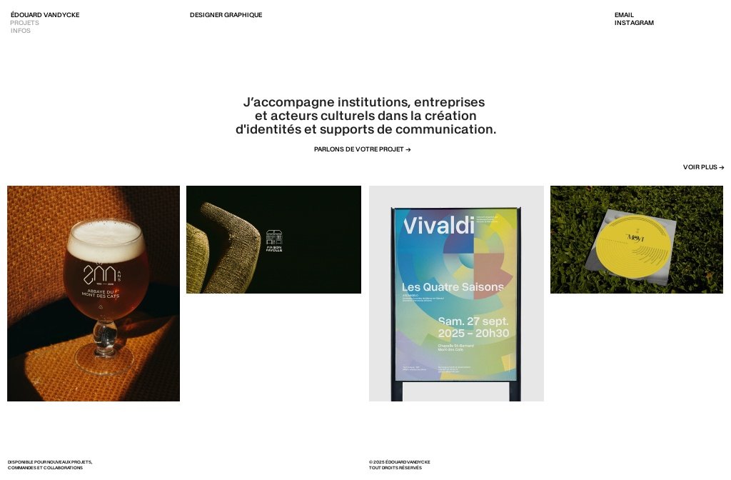 Edouard Vandycke — Designer Graphique — Identité Visuelle & Design Éditorial