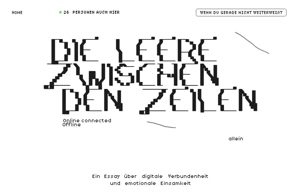 Die Leere zwischen den Zeilen