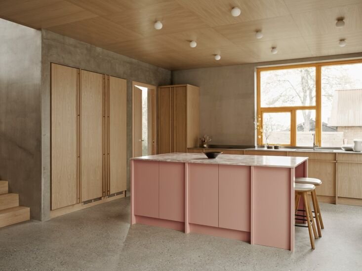 Kitchen of the Week: A Pale Pink and Oak Cookspace by a Swedish Kitchen Company
