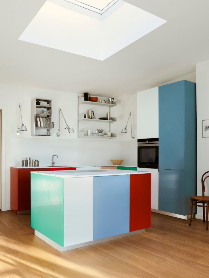 Kitchen of the Week: Base Cabinets by Ikea, Chic and Colorful Doors by Reform