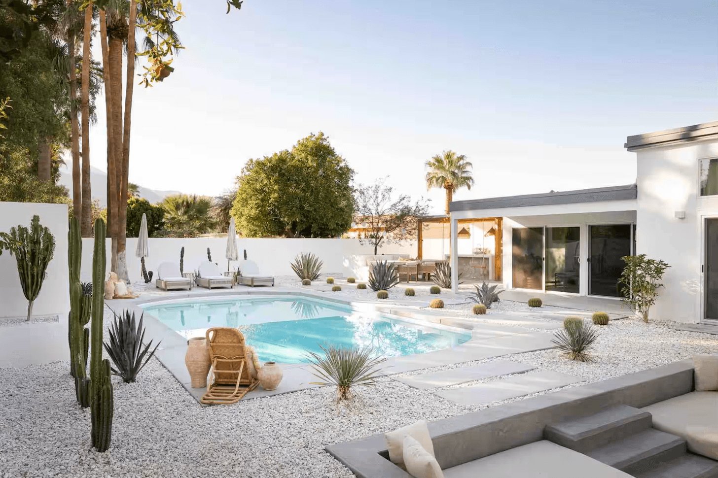 The Best Palm Springs Bachelorette Airbnbs With Saltwater Pools, Saunas, and Mountain Views