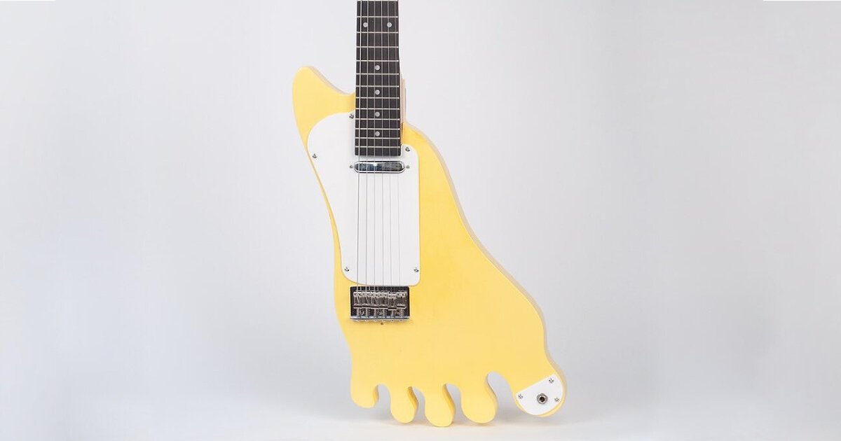 from cloud to fried egg: jacques averna reimagines objects as functional electric guitars