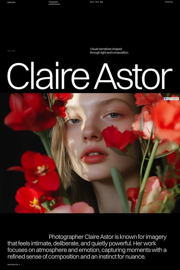 Claire Astor - Webflow HTML Website Template