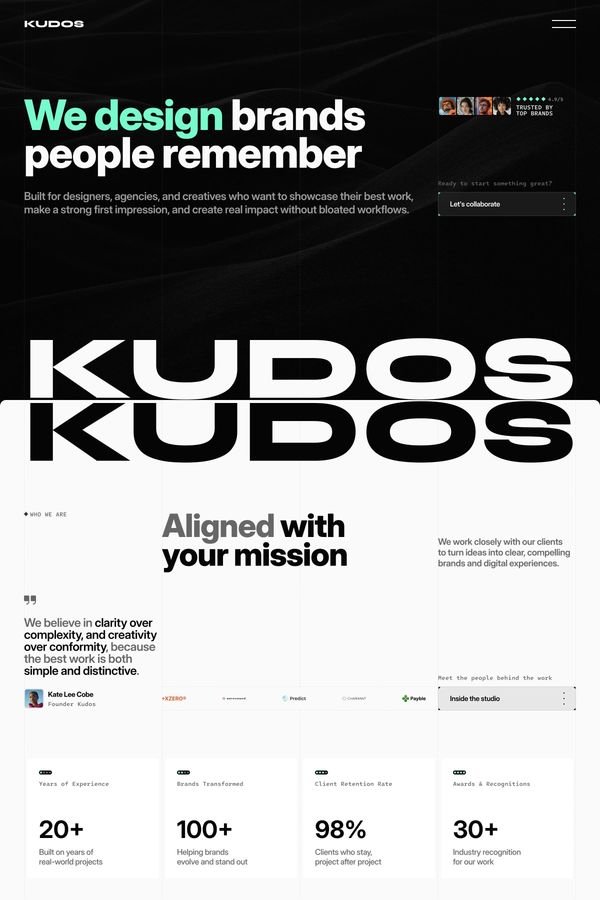 Kudos - Modern Design Agency Framer Template
