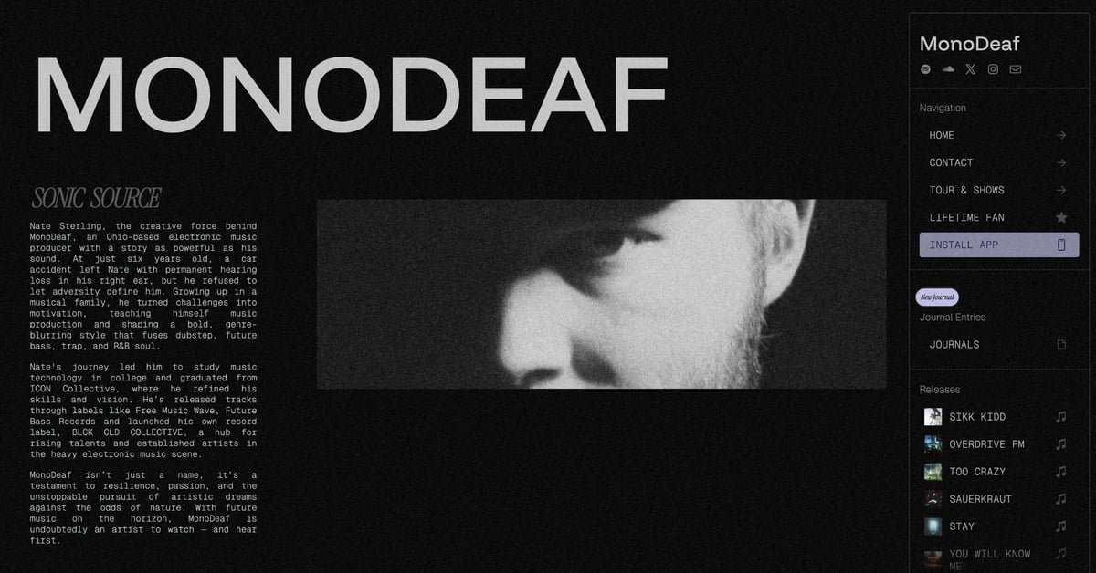 Website Inspiration: MonoDeaf