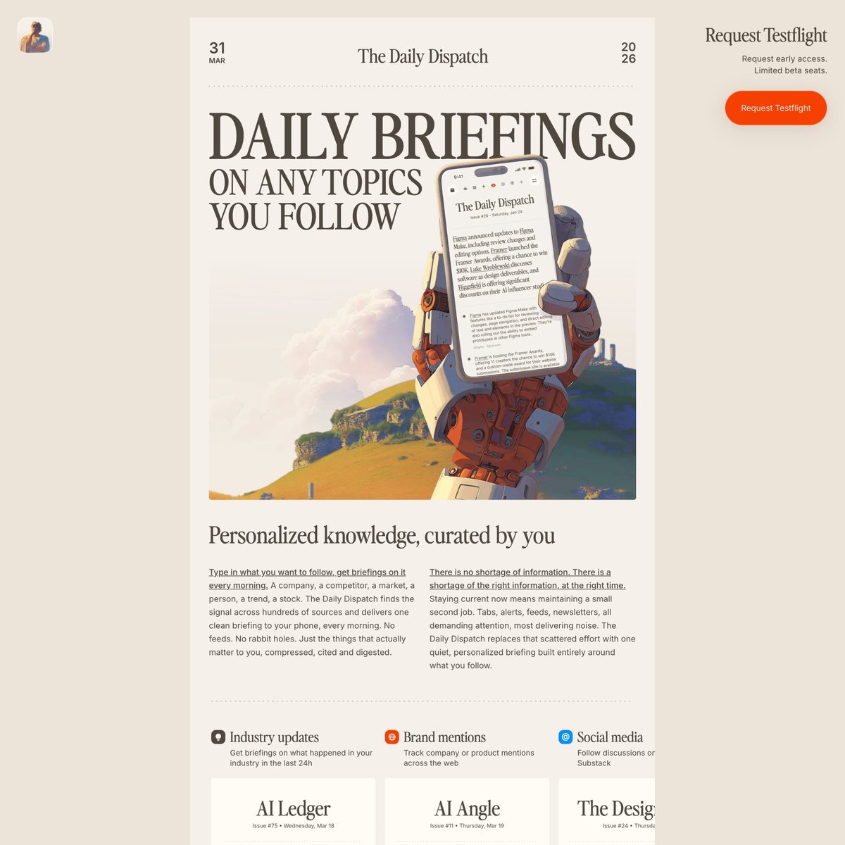 Website Inspiration: The Daily Dispatch