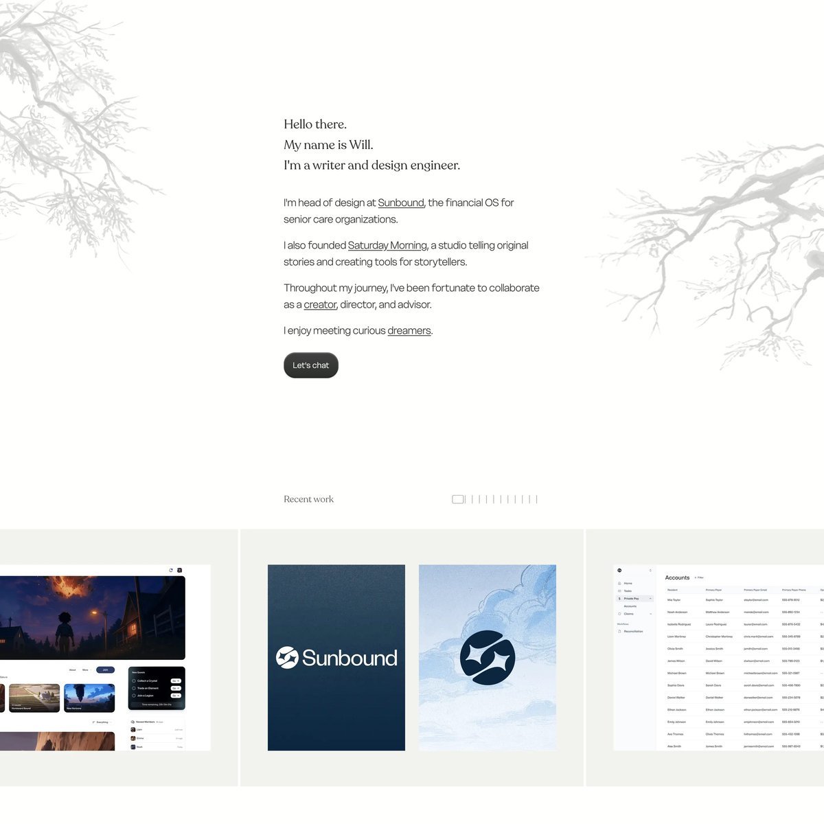 Website Inspiration: Will Lenzen