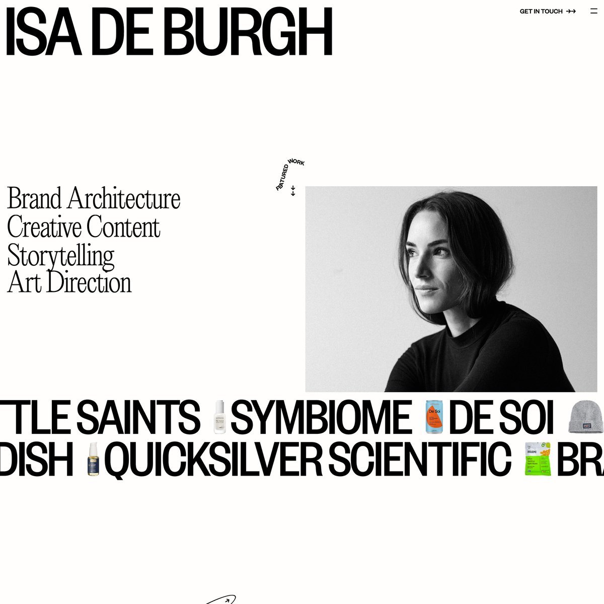 Website Inspiration: Isa de Burgh