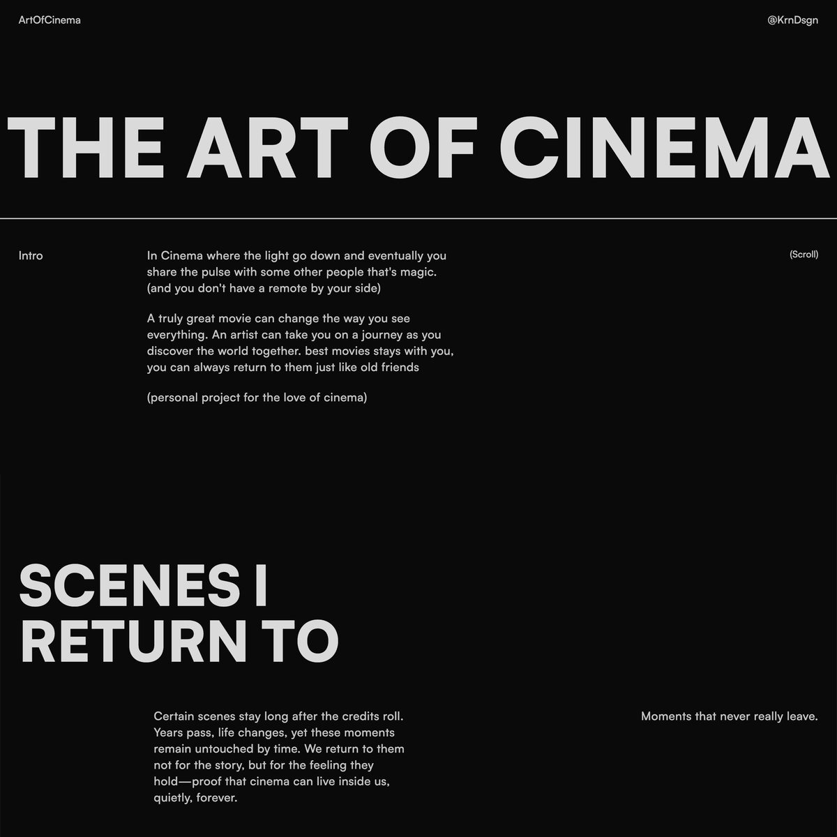 Website Inspiration: TheArtOfCinema