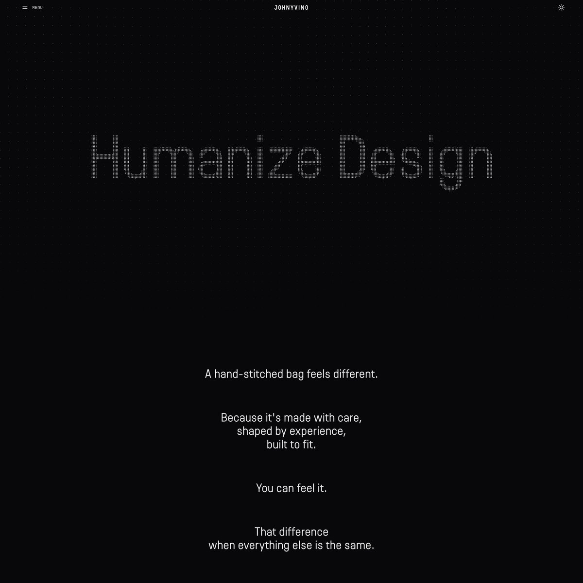 Website Inspiration: Johny Vino