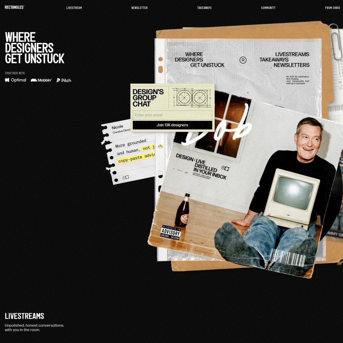 Website Inspiration: Rectangles.fm