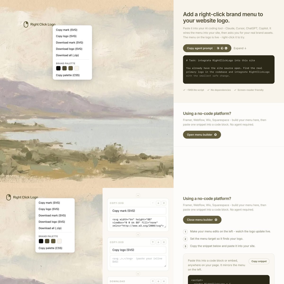 Website Inspiration: Right-Click Logo