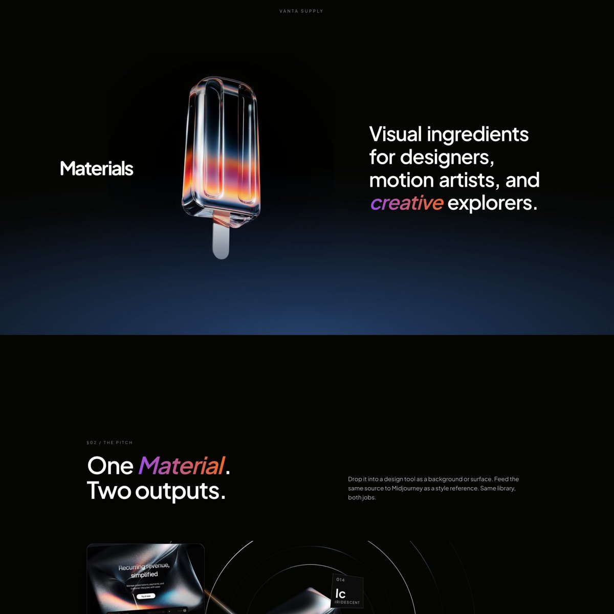 Website Inspiration: Materials¹