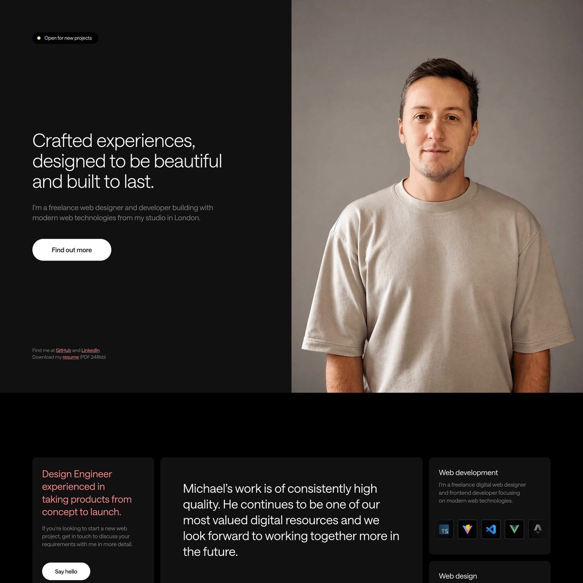 Website Inspiration: Michael Pumo