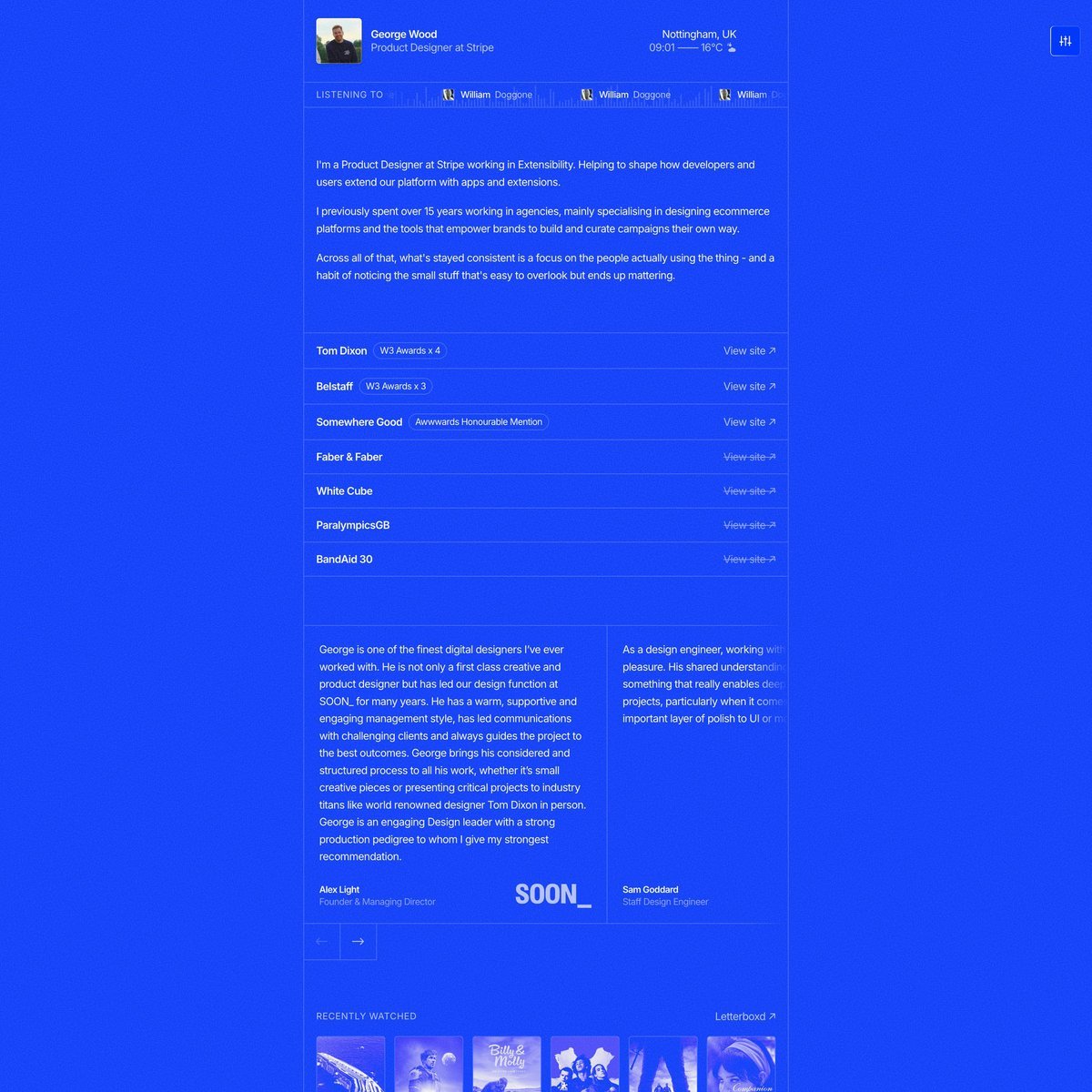 Website Inspiration: George Wood