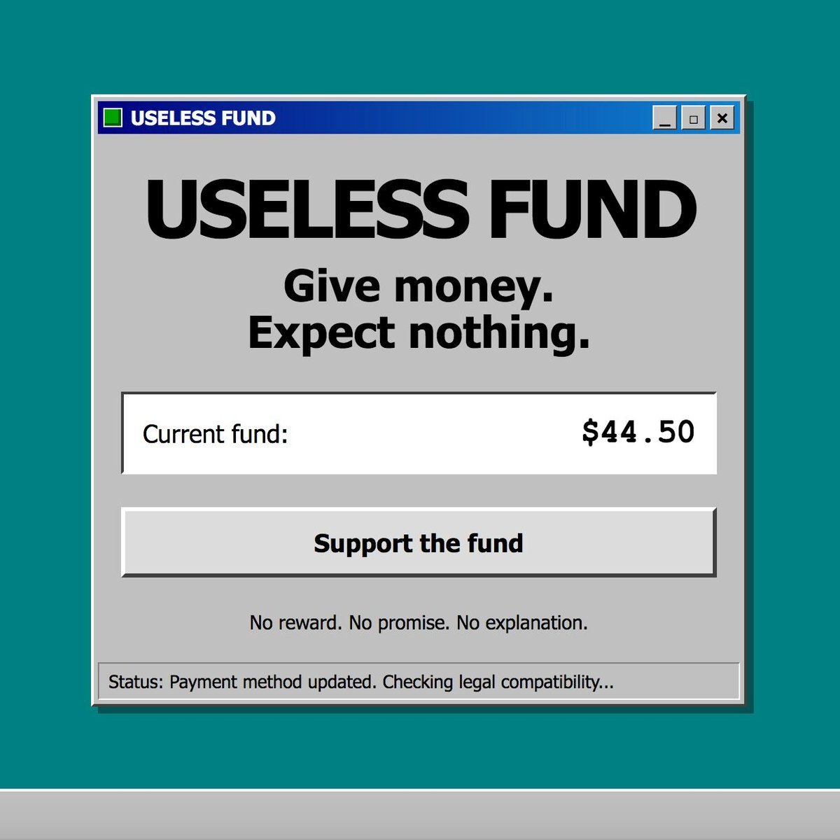 Website Inspiration: The Useless Fund