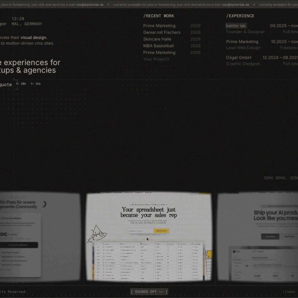 Website Inspiration: luis kantor