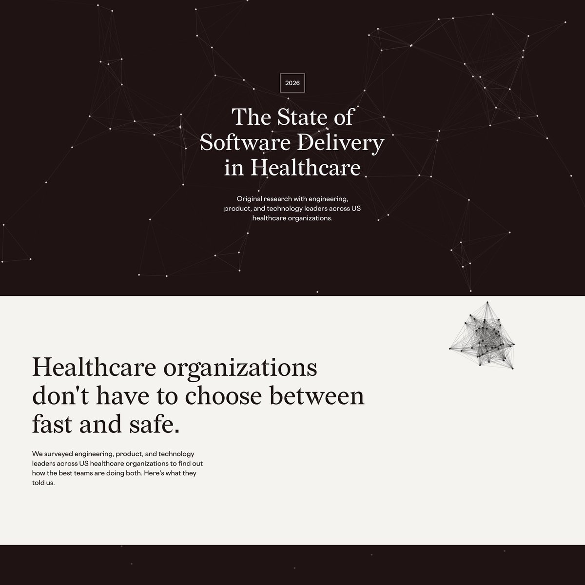 Website Inspiration: The State of Software Delivery in Healthcare