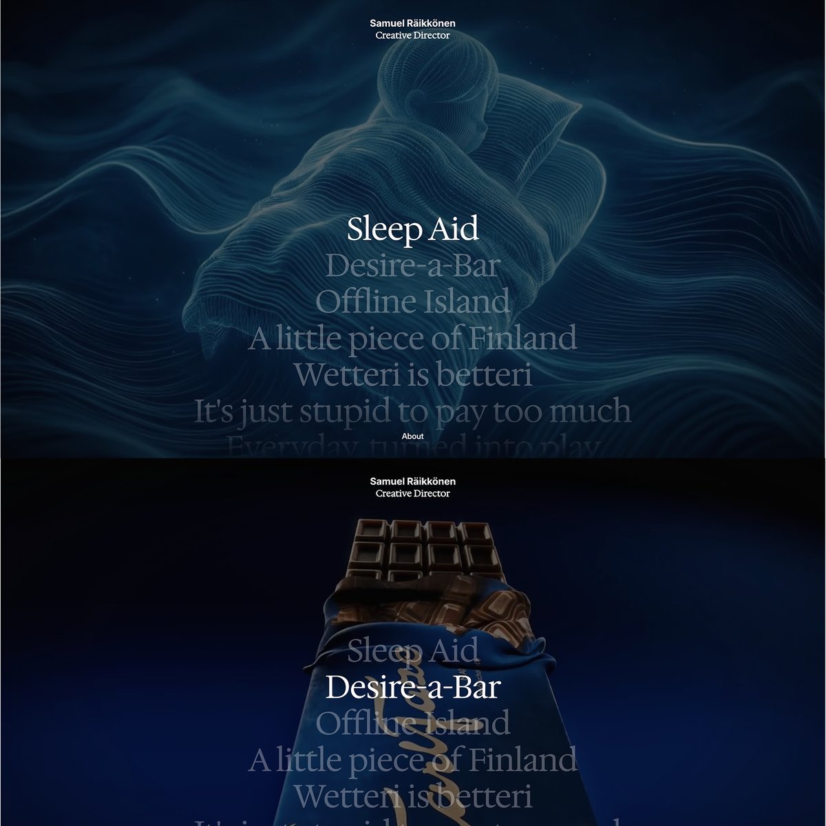 Website Inspiration: Samuel Räikkönen Portfolio