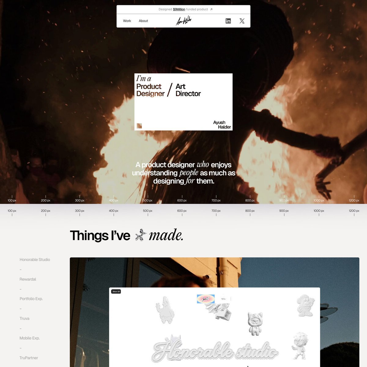 Website Inspiration: Ayush Halder Portfolio