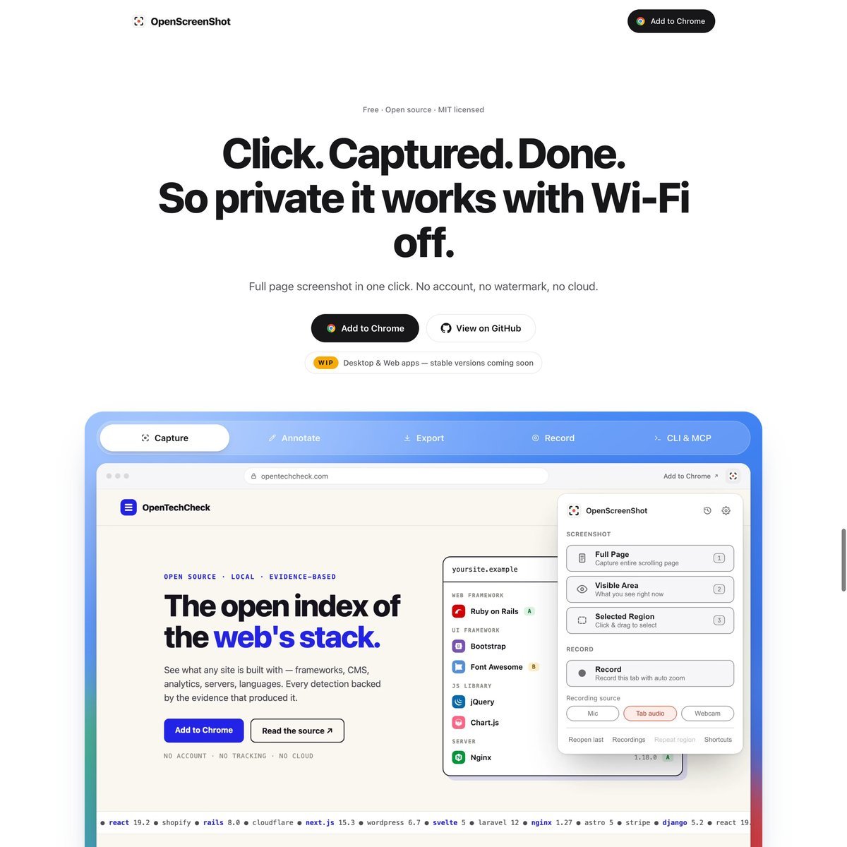 Website Inspiration: OpenScreenShot
