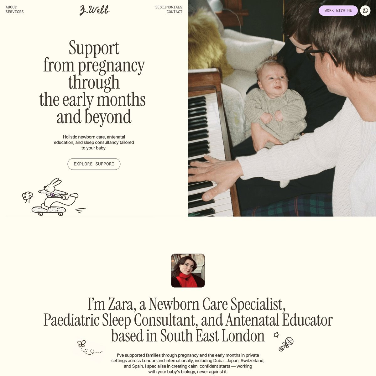 Website Inspiration: Zara Webb