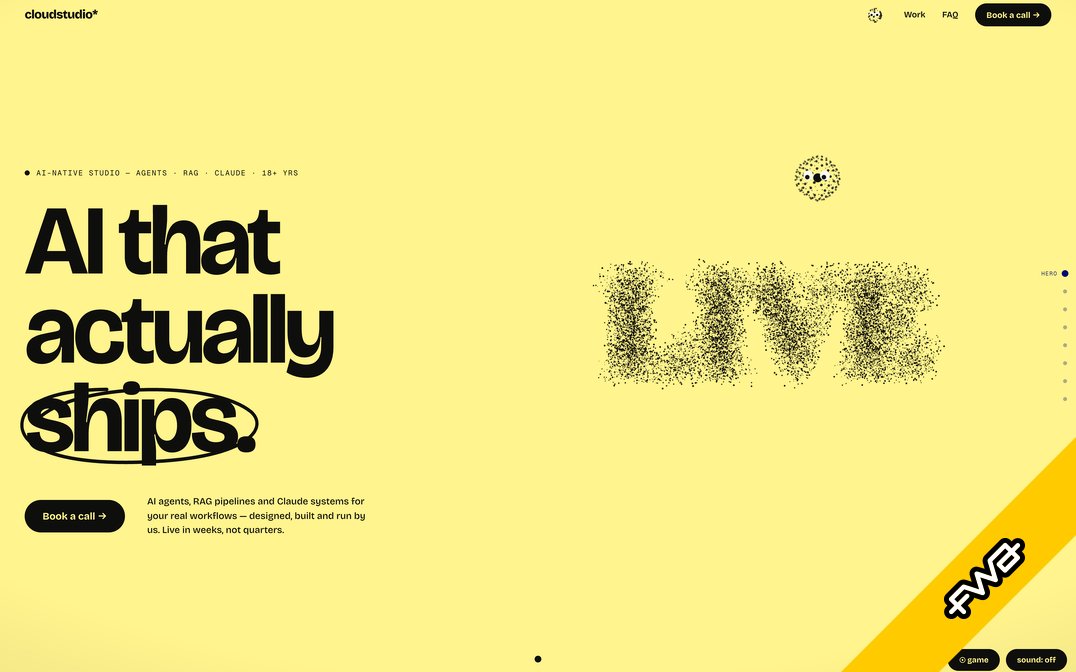 Cloudstudio — This Site Is Awake