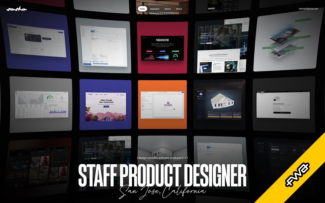 Sasha. Staff Product Designer
