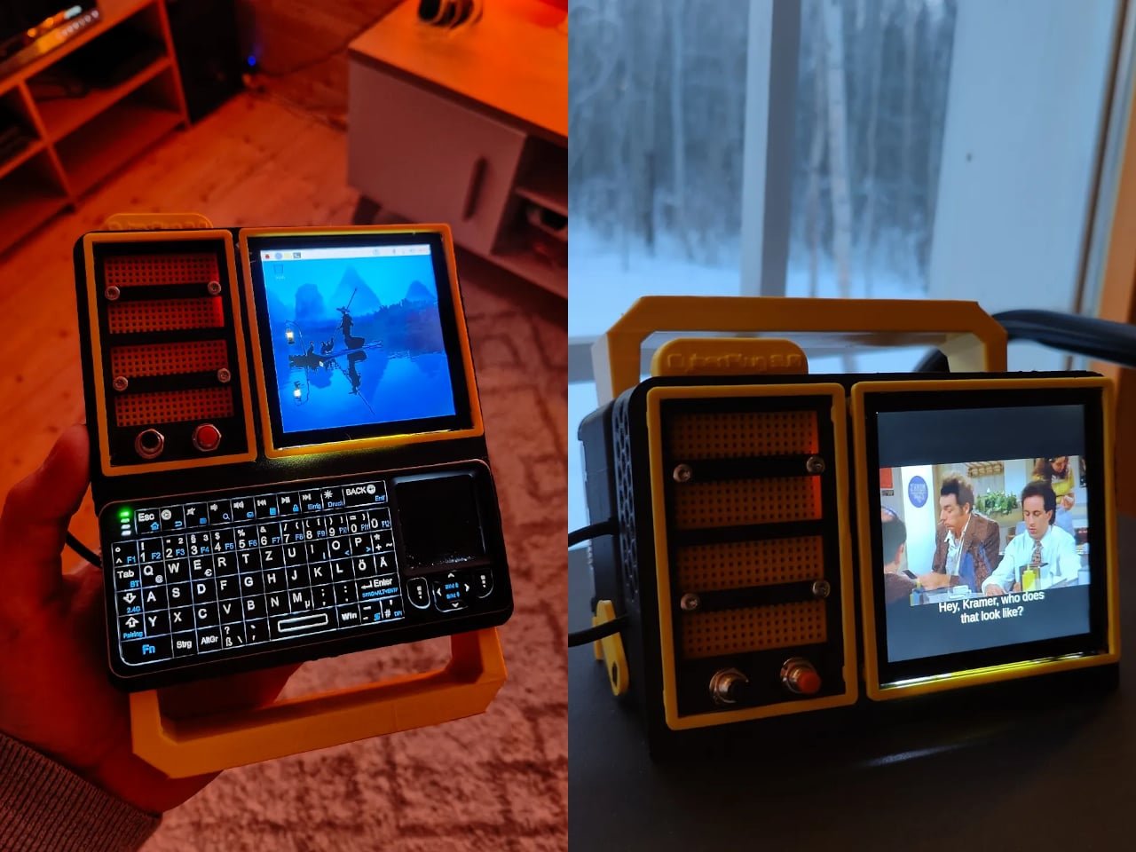 This Foldable DIY Cyberdeck Has Breadboards Built In and Runs Doom