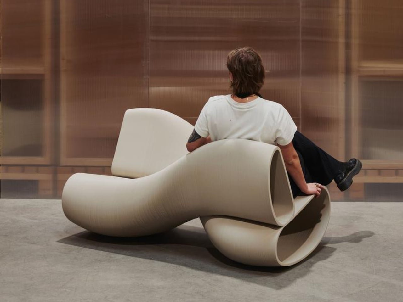 The 2-Person Rocking Bench Made From 55kg of Plastic Waste