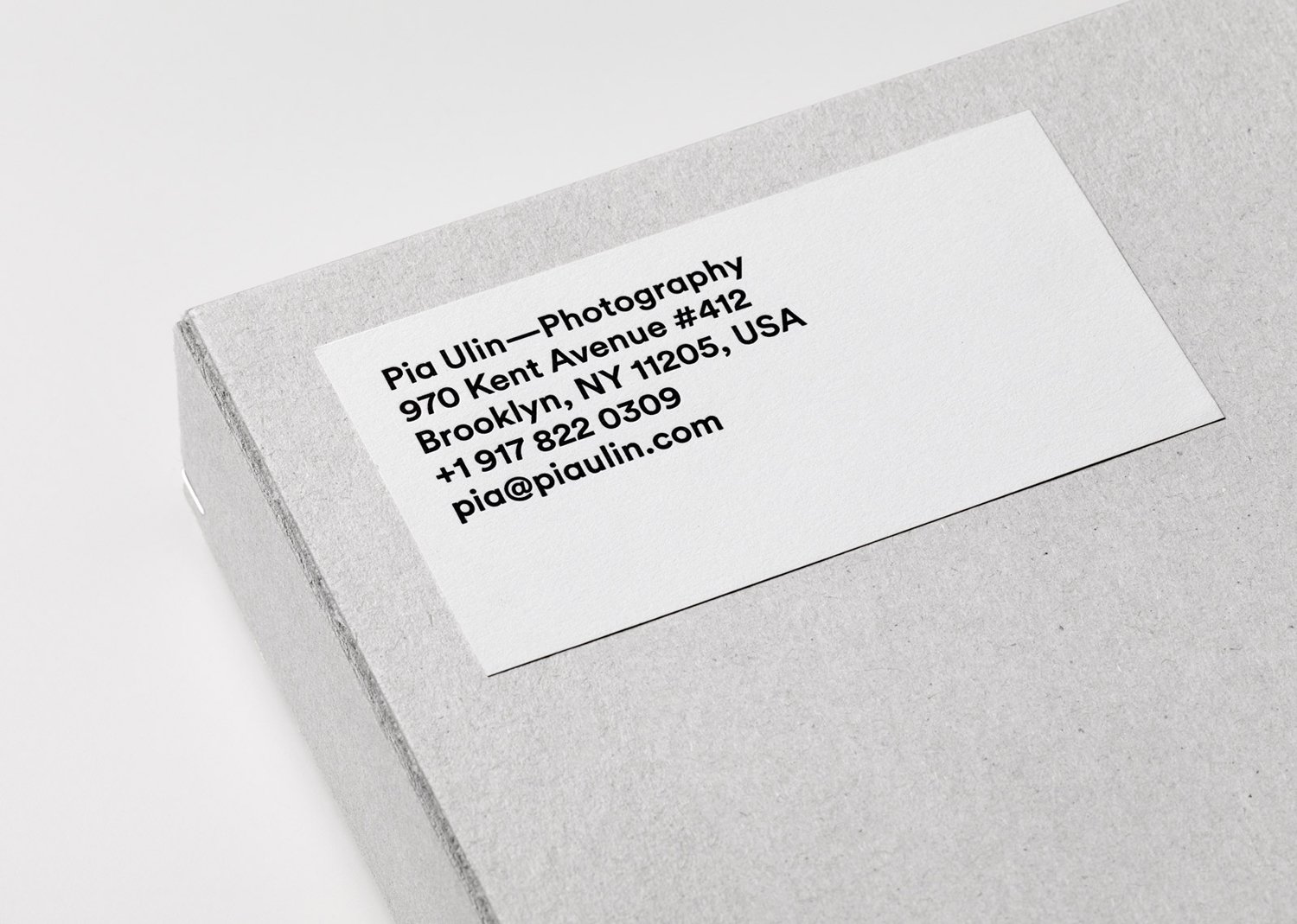 Brand Identity for Pia Ulin Photography by The Studio — BP&O