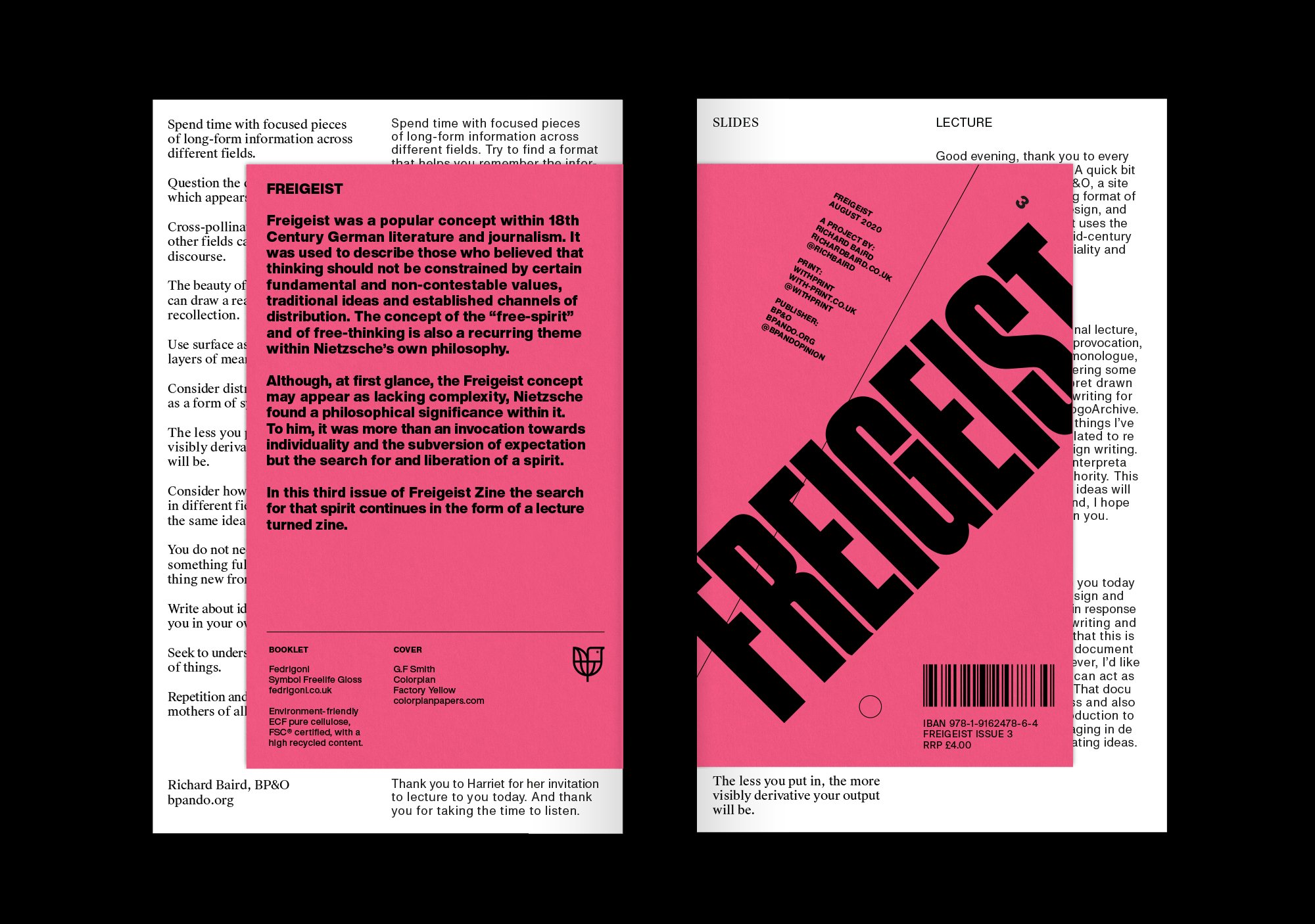 Freigeist Zine Issue 3 — BP&O