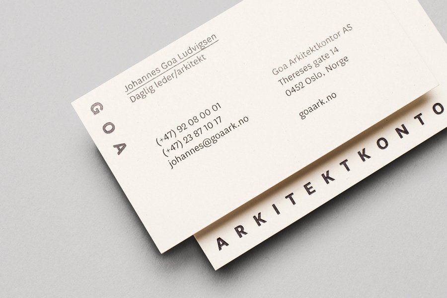 Logo and Brand Identity for Goa Arkitektkontor by Heydays - BP&O