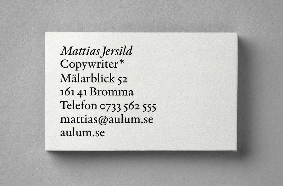 New Brand Identity for Mattias Jersild by BVD - BP&O