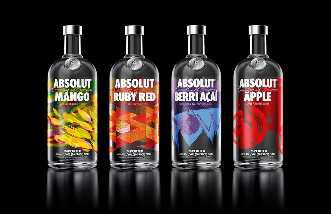 New Packaging for Absolut Flavored Vodka by The Brand Union - BP&O
