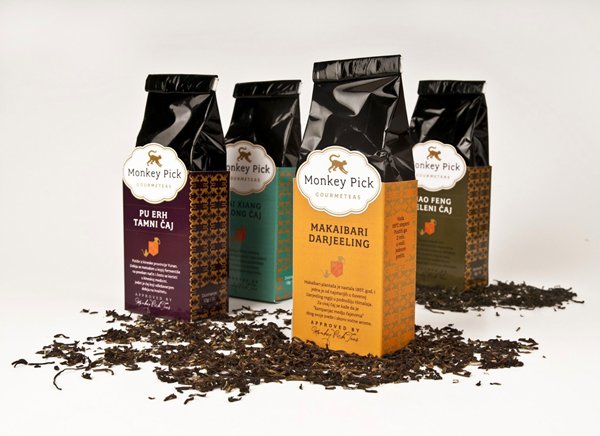 Packaging for Monkey Pick Gourmeteas by Coba&Associates - BP&O