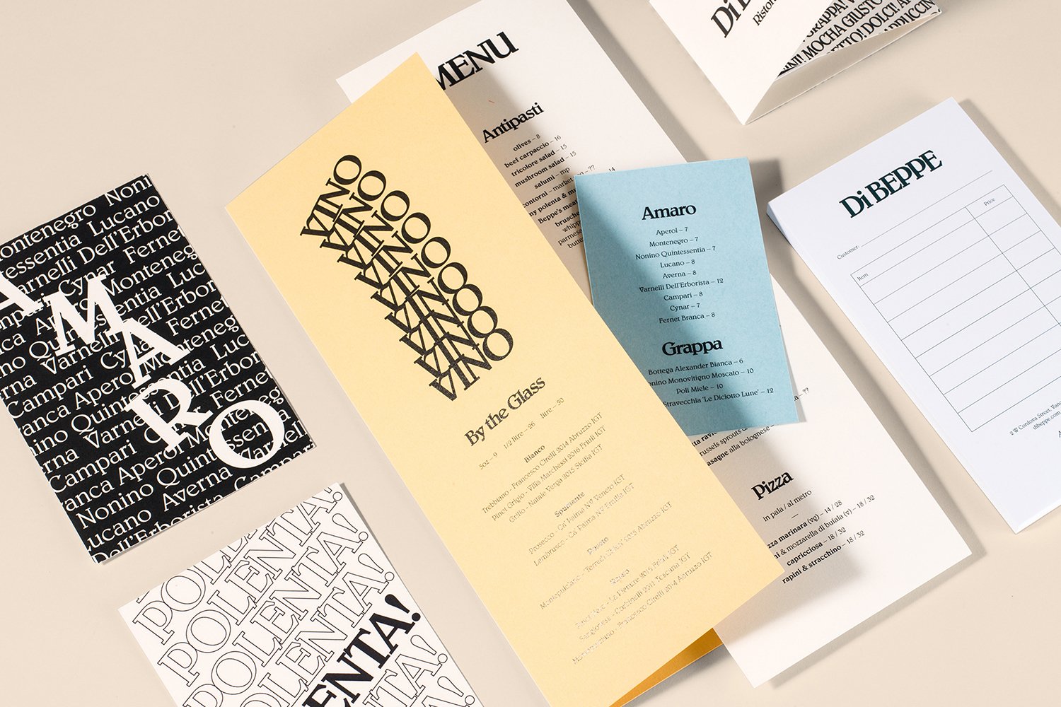 New Graphic Identity for Di Beppe by Glasfurd & Walker — BP&O
