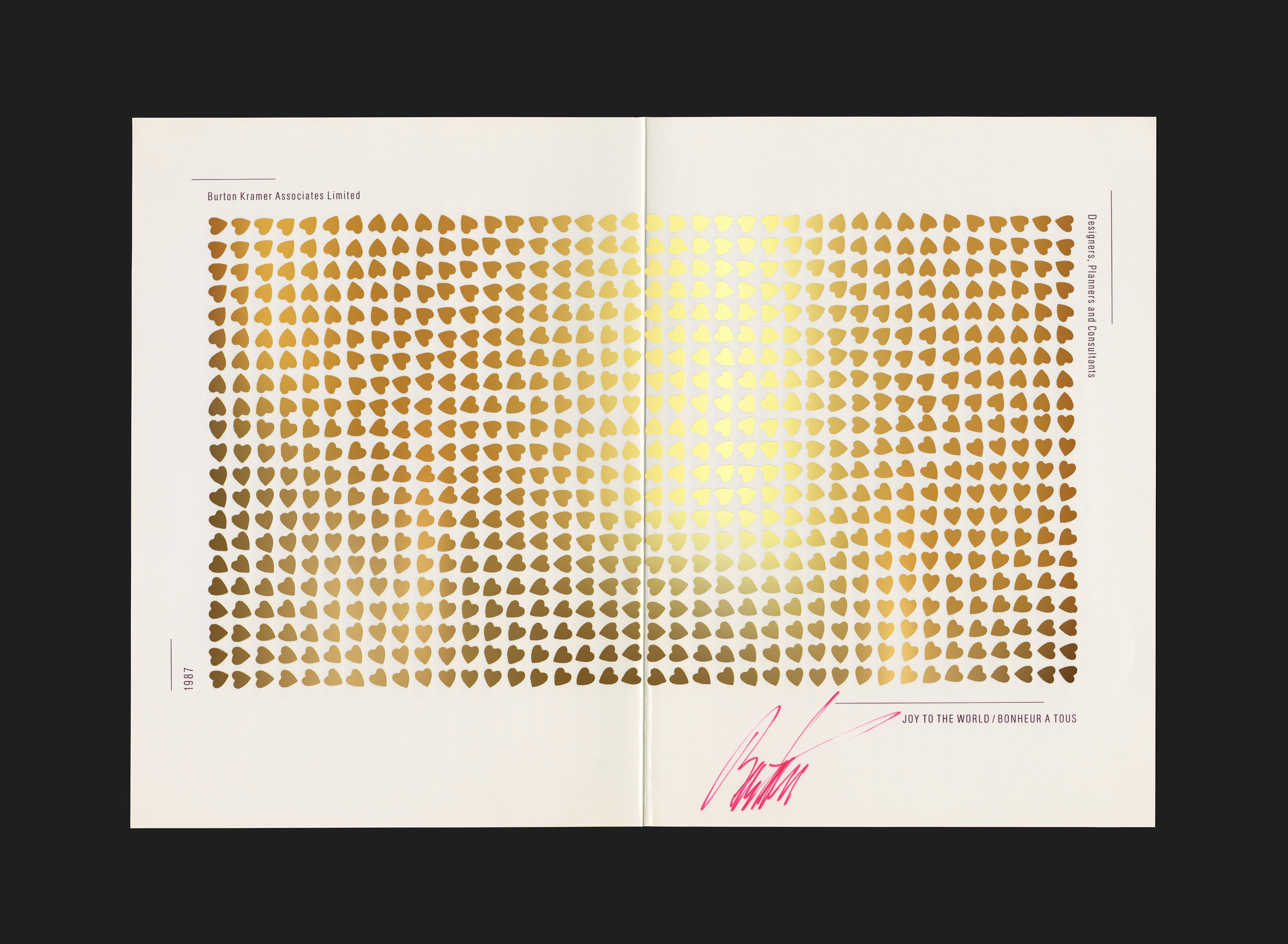 Burton Kramer New Year Greeting 1987 - Canada Modern