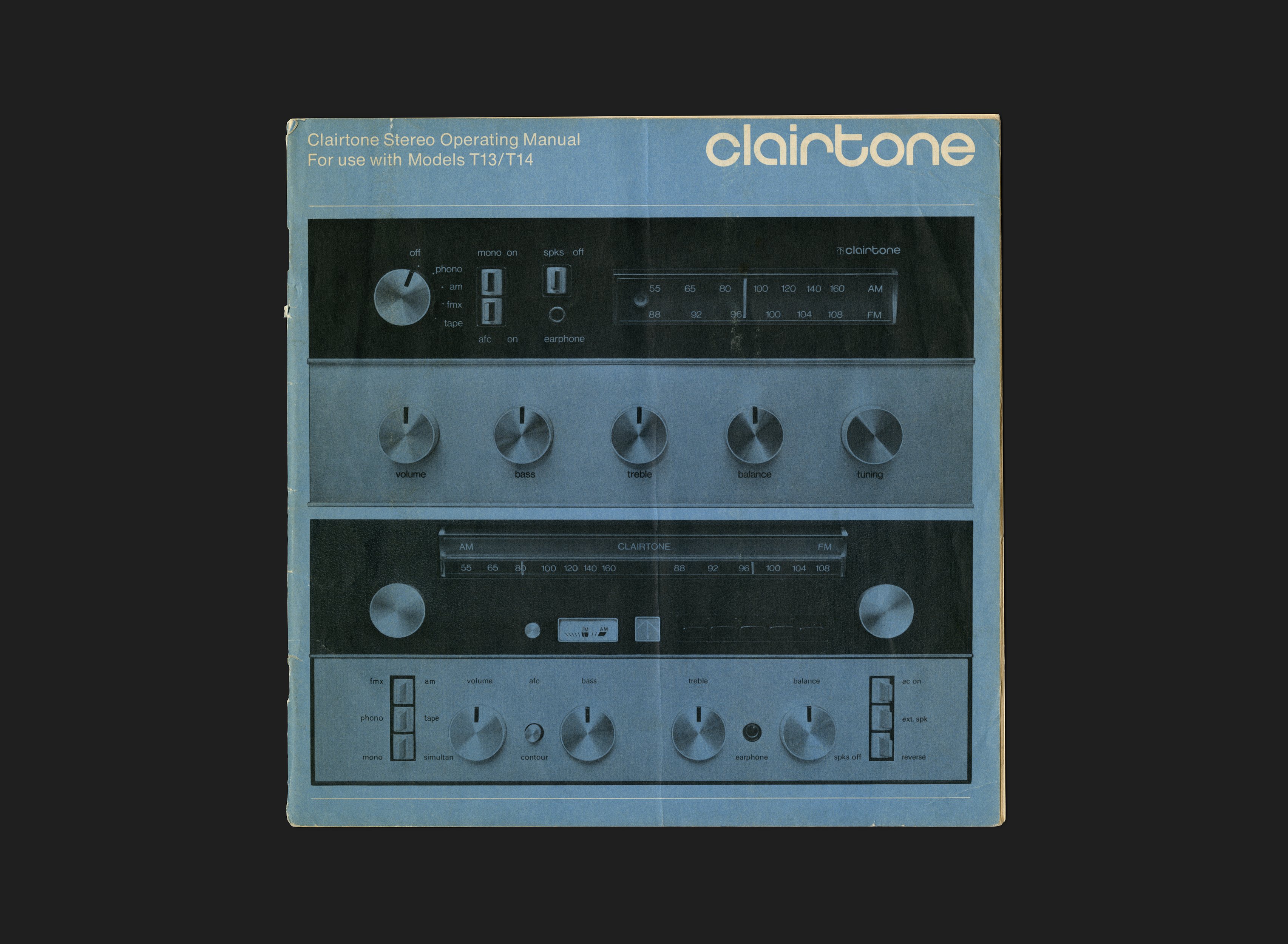 Clairtone Stereo Operating Manual For Use With Models T13/T14 - Canada Modern